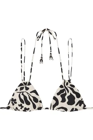 Women secret B&W Floral Triangle Bikini Top Haut, IMPRIMÉ ÉCRU, 95B Femme