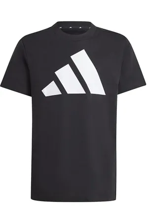 adidas Mixte Enfant Essentials BIG Logo T-Shirt, Black/White, 13-14 Years