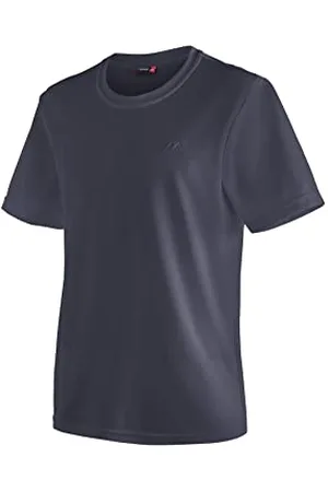 Maier Sports Walter, T-Shirt pour Homme, T-Shirt Fonctionnel à col Rond pour la randonnée et Les Loisirs, Technologie dryprotec, Respirant, Puce NFC pour Un Recyclage Facile, Bleu foncé, L
