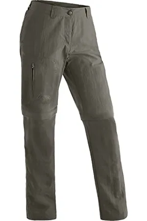 Maier Sports Nicole, Pantalon de randonnée pour Femmes, Pantalon Outdoor déperlant pour différentes activités, Fonction Zip-Off Pratique, Technologie Dryprotec, Marron, 38