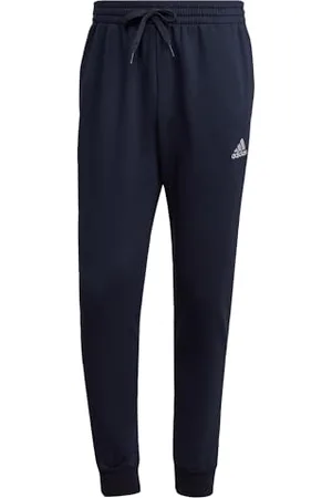 adidas Homme Essentials Fleece Regular Tapered Pants, Legend Ink/White, L