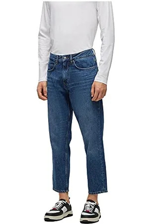 HUGO BOSS Hommes 340 Jean Court Regular Fit en Denim Rigide