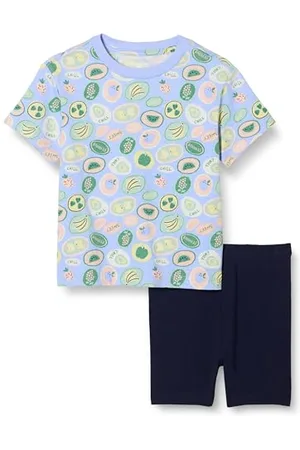 Amazon Ensemble t-Shirt et Short de vélo Fille, , 2 Ans