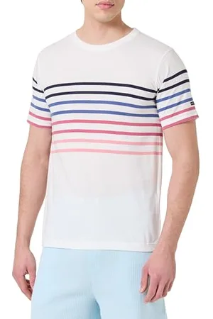 Armor.lux T- Shirt à Manches Courtes rayé en Coton léger col Rond Homme