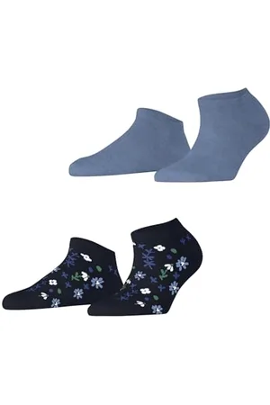 ESPRIT Femme Flowers Multipack W Sn Coton Fantaisie Chaussettes De Sport, , 39-42 EU