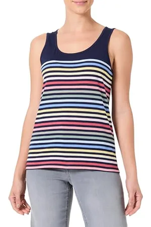 Armor.lux Débardeur rayé 10 Couleurs col Rond en Coton léger Femme Caraco