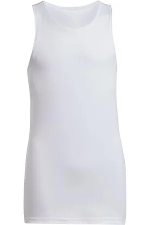 adidas Fille Girls Club Tank Top, White, 5-6 Years