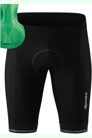 Gonso Sitivo M, Cuissard Court pour Homme, avec Peau de Chamois Sitivo Confort, Haute élasticité et élastique en Silicone antidérapant, Coupe ajustée, Noir/Vert, XXL