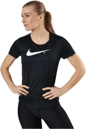 Nike _W NK Swoosh Run Top SS__Black/Reflective Silv_XS