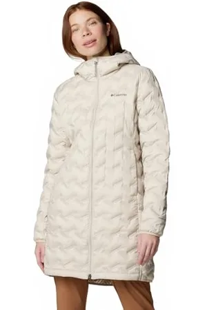 Columbia Delta Ridge 2 Long Down Jacket Doudoune Bouffante, Pierre foncée, S Femme