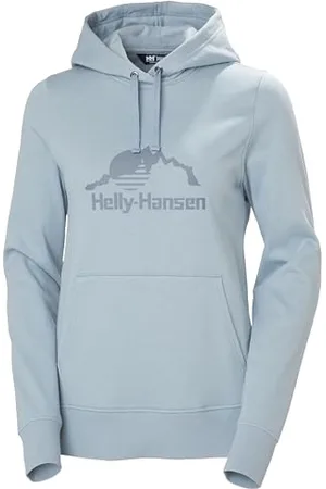 Helly Hansen W Nord Sweat à Capuche Graphique pour Femme, Bleu Vent, Taille M, , M