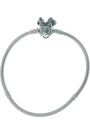 PANDORA Bracelet Disney Minnie en argent avec zircones cubiques transparentes, 16