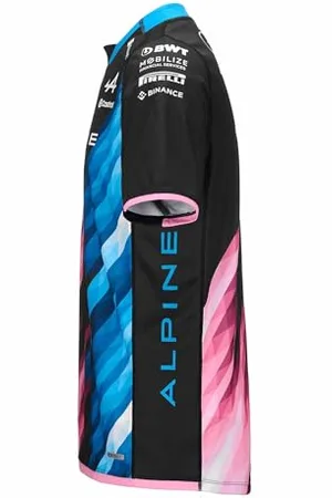 Kappa ACT Jersey Kombat GASLY Alpine F1 | Black/Blue Dresden/Pink BEGONI| 6Y