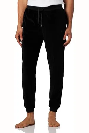 HUGO BOSS Hommes Velour Pants Bas de survêtement en Velours de Coton mélangé à Logo brodé