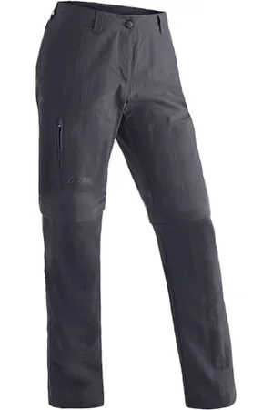 Maier Sports Nicole, Pantalon de randonnée pour Femmes, Pantalon Outdoor déperlant pour différentes activités, Fonction Zip-Off Pratique, Technologie Dryprotec, Gris, 42