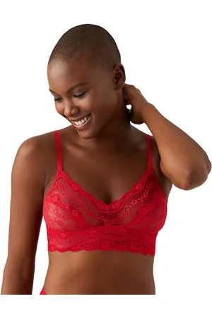 b.tempt d Lace Kiss Bralette Soutien-Gorge, Transparent, Rouge Cramoisi, XL Femme