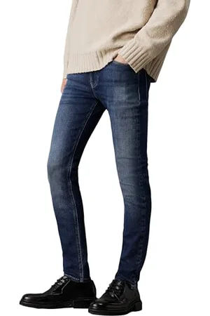 Calvin Klein Jean Homme Skinny Fit Stretch, Bleu (Denim Dark), 34W/32L
