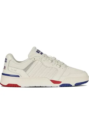 K-Swiss Homme Si-18 Rival Basket, Blanc Neige, Bleu Marine et Rouge, 39 EU