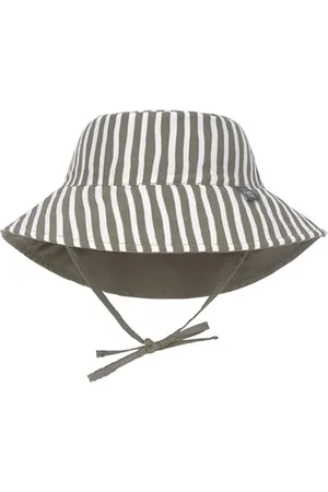 LÄSSIG Chapeau UV réversible pour bébé – Rayé – Olive, , M, Chapeau