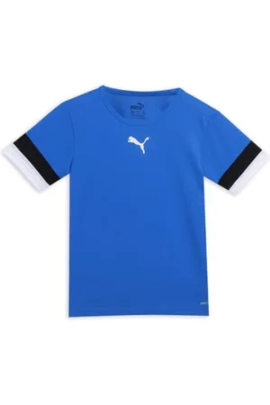 PUMA Mixte enfant Shirt, Limonade Bleu Électrique - Noir - Blanc, 140