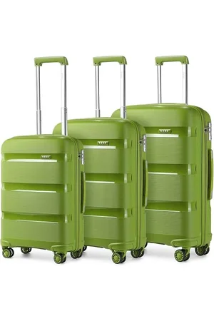 Kono Set de 3 Pièces Valise Rigide en Polypropylène Légere à 4 roulettes avec Serrure TSA Intégré Ensembles de Bagages 55/65/76cm