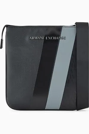 Armani Exchange Dylan, Essential, Stripe Detail, Sac à bandoulière Plat Hommes, , Taille Unique