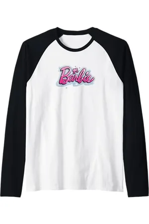 Barbie Logo Airbrush Manche Raglan