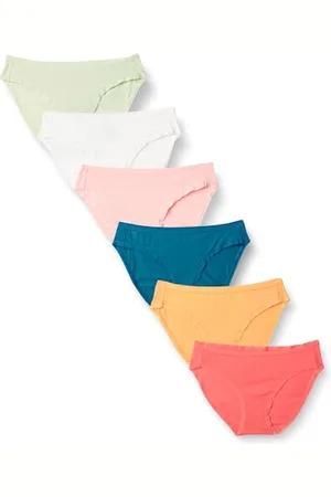 Amazon Bas de bikini en coton (grandes tailles disponibles) Femme, Lot de 6, , 44