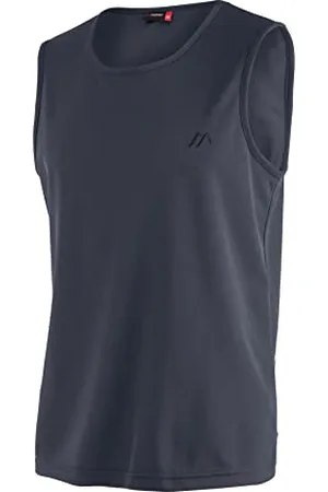 Maier Sports Peter, T-Shirt sans Manches pour Homme, T-Shirt Outdoor à col Rond pour la randonnée et Les Loisirs, Technologie dryprotec, Respirant, Puce NFC pour Un Recyclage Facile, Bleu foncé, M