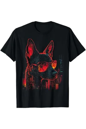 DogtastiQ Australian Kelpie Dog Lunettes de soleil pour animal domestique Kelpie australien T-Shirt