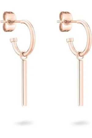 Tamaris Créoles à tige de 3,5 cm en acier inoxydable, 3,5 cm, Acier inoxydable, Pas de gemme