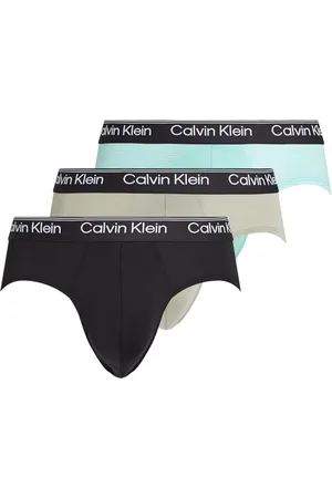 Calvin Klein Slips Lot de 3 Homme Sous-Vêtement, Multicolore (Blk, Palm Leaf Str_Beau Bl, F Mauve), M
