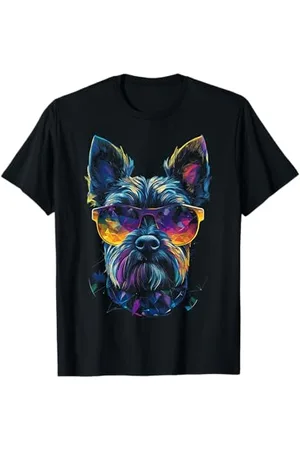DogtastiQ Lunettes de soleil motif terrier écossais T-Shirt