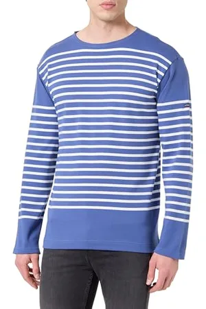 Armor.lux Marinière Amiral col Bateau en Coton épais Homme Sweater, , Medium