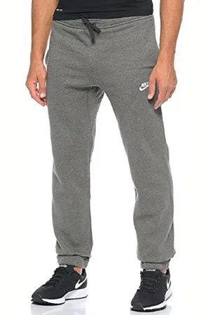 Nike M NSW Pant CF FLC Club Pantalon Homme, Gris (Charcoal Heathr/White), S