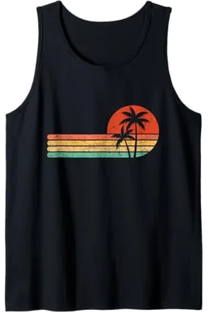 Generic Style rétro tropical vintage coucher de soleil plage palmier Débardeur