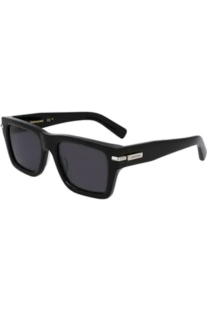 Salvatore Ferragamo SF2033S Sunglasses, Black, 53 Unisex