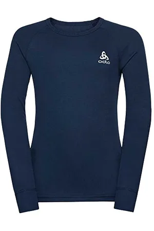 Odlo 159229-20731 BL Top Crew Neck L/S Active Warm ECO Kid - T-Shirt Unisex Taille 104