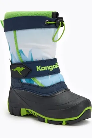 KangaROOS Kanga-Bean IV Botte de Neige, DK Navy/Lime, 32 EU
