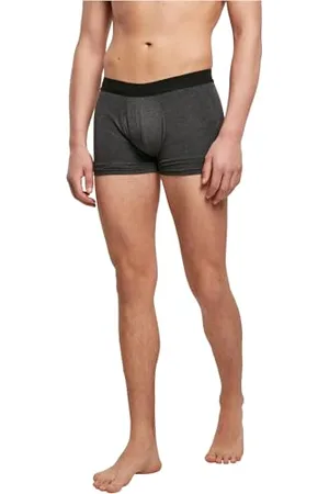 Build Your Brand Men Boxer Shorts 2-Pack sous-vêtements, Charcoal, 5XL Homme