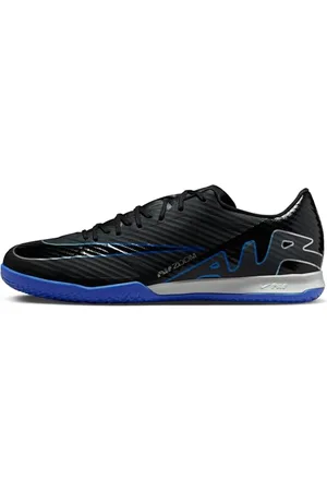 Nike Homme Zoom Vapor 15 Academy IC Football Soccer Shoe, Black/Chrome-Hyper Royal, 44.5 EU