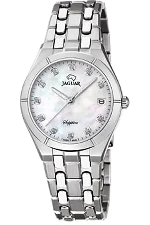 Jaguar J671/A Montre de la Collection Woman, boîtier de 32 mm argenté avec Bracelet en Acier pour Femme