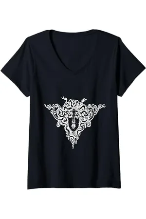 Méduse Femme Le chef de la T-Shirt avec Col en V