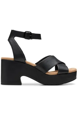 Clarks Femme Nerisa Pearl Sandale, Black/Black, 41.5 EU