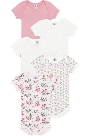 Petit Bateau A0CX3 Bodies Us Manches Courtes, , 3 Ans (Lot de 5) Bébé_Fille