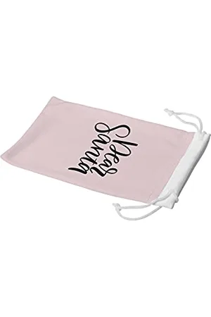 Bonamaison Imprimé Numériquement Lunettes Étui avec Cordon ​de Serrage, 100% Coton, Sac Lunettes, Pochette à Lunettes, 1 Pièce, Taille: 11x19 Cm