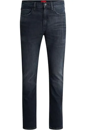 HUGO BOSS Hommes 708 Jean Slim en Denim Stretch à Effets usés