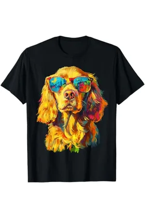 DogtastiQ Lunettes de soleil Cocker Spaniel pour animal domestique T-Shirt