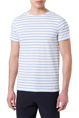 Armor.lux Marinière Manches Courtes col Rond en Coton léger Héritage Homme T-Shirt