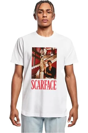 Merchcode Mc1017-scarface Fountain Tee T-Shirt, Blanc, S Hommes